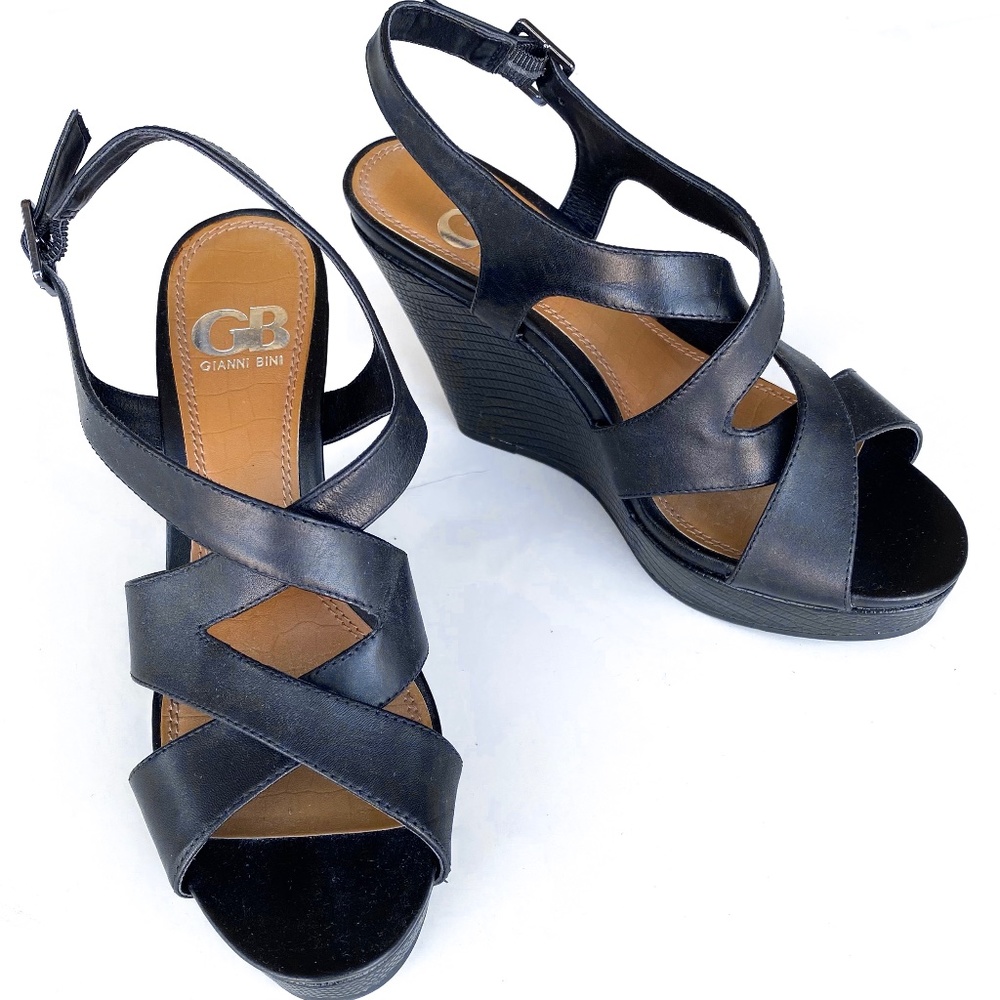 Black Wedge Heels